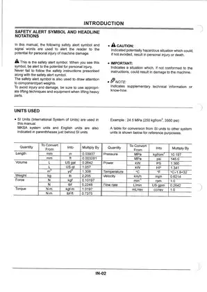 Hitachi EX 225USR hydraulic excavator technical manual Preview image 4