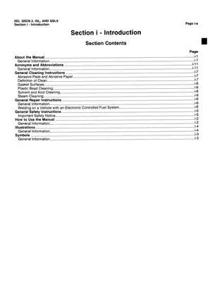 Cummins ISC ISCe QSC8.3 ISL QSL9 engine service manual Preview image 5