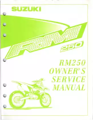 Suzuki RM250 Motorcycle Service Manual (1990-2022) - Comprehensive Guide