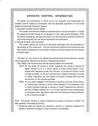 1979-1982 Kawasaki Z250, KZ305 service manual Preview image 5