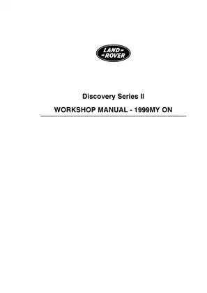 1999 Land Rover Discovery II, Discovery 2 workshop manual
