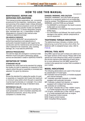 2000-2002 Mitsubishi Eclipse, Eclipse Spider manual Preview image 3