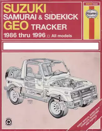 1986-1996 Suzuki Samurai & Sidekick Geo Tracker repair, service manual Preview image 1