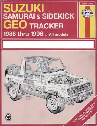 1986-1996 Suzuki Samurai & Sidekick Geo Tracker repair, service manual