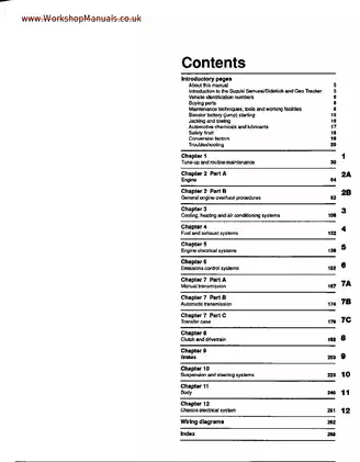 1986-1996 Suzuki Samurai & Sidekick Geo Tracker repair, service manual Preview image 2