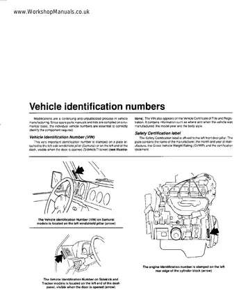 1986-1996 Suzuki Samurai & Sidekick Geo Tracker repair, service manual Preview image 5