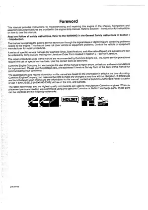 Comprehensive Troubleshooting and Repair Manual for Cummins ISM/QSM11 Series Engines Preview image 2