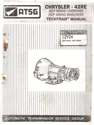 Chrysler Jeep 42RE Automatic Transmission rebuild manual Preview image 1