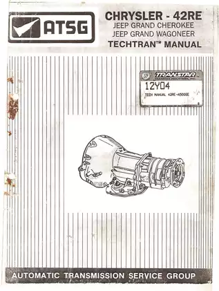 Chrysler Jeep 42RE Automatic Transmission rebuild manual