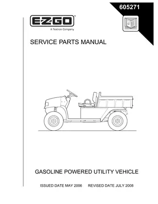 2006-2010 E-Z-GO ST 4X4 Gas service parts manual Preview image 1