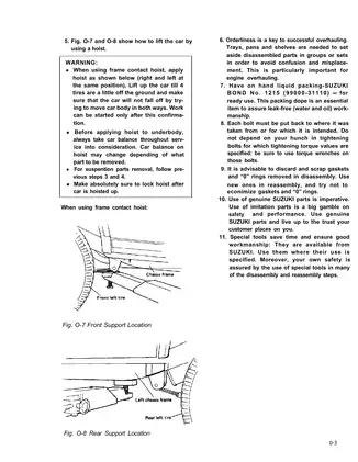 1986-1996 Suzuki Sidekick shop manual Preview image 5