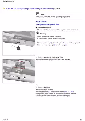 BMW Motorbike Oil Change Manual - Comprehensive Guide to Engine Maintenance Preview image 5