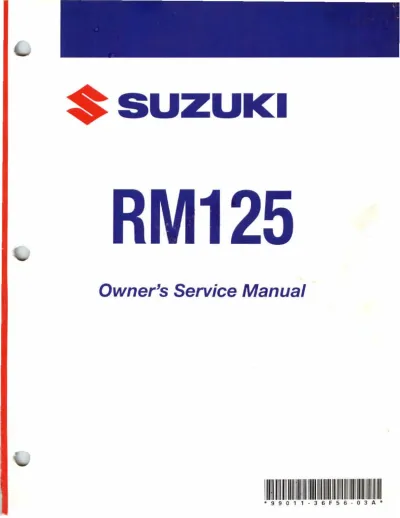 Preview: 2007 Suzuki RM125 Service Manual OEM (P/N 99011-36F56-03A)