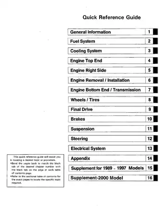 Kawasaki Motorcycle Service Manual: KX60, KX80, KDX80 (1989-1997) Preview image 2