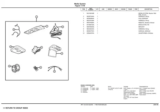 2008 Jeep Grand Cherokee WK parts catalog Preview image 4