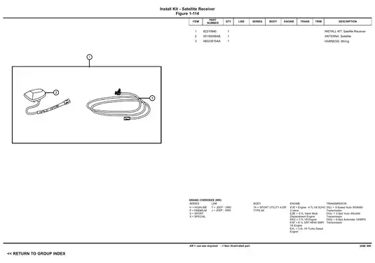 2008 Jeep Grand Cherokee WK parts catalog Preview image 5