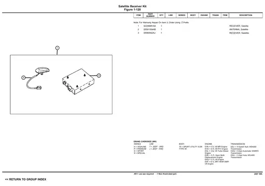 2007 Jeep Grand Cherokee WK parts catalog Preview image 3