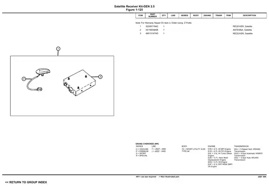 2007 Jeep Grand Cherokee WK parts catalog Preview image 4