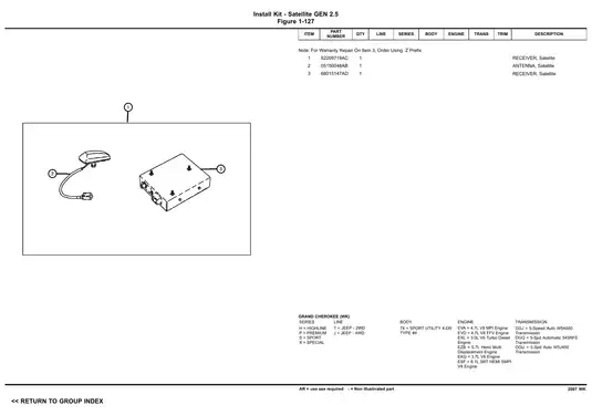 2007 Jeep Grand Cherokee WK parts catalog Preview image 5