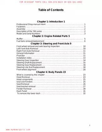 MTD 700 Series Riding Tractor Professional Shop Manual - Comprehensive Repair & Service Guide Preview image 3