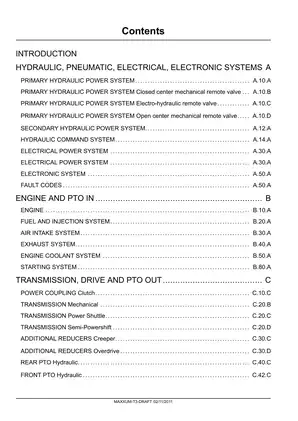 CASE Maxxum Series Tractors Service Manual - Comprehensive Guide for Mechanical and Hydraulic Systems Preview image 2