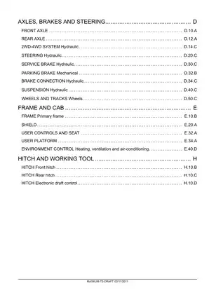 CASE Maxxum Series Tractors Service Manual - Comprehensive Guide for Mechanical and Hydraulic Systems Preview image 3