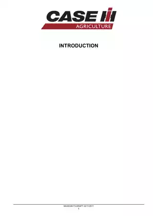 CASE Maxxum Series Tractors Service Manual - Comprehensive Guide for Mechanical and Hydraulic Systems Preview image 5