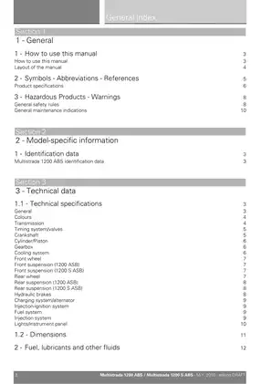 Ducati Multistrada 1200 ABS Service Manual (2010) - Complete Guide Preview image 2