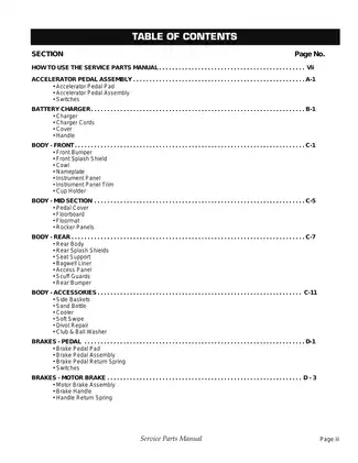 E-Z-GO RXV Electric Golf Car Service Parts Manual (2008) Preview image 5