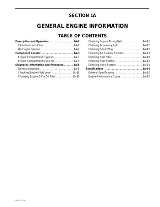 2003 Daewoo Matiz engine manual Preview image 1