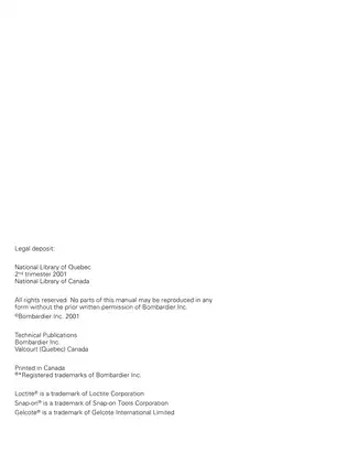 Shop Manual for Bombardier Sea-Doo 2001 Watercraft Models Preview image 3