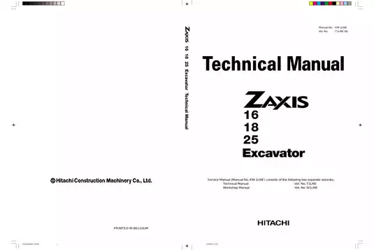 Hitachi ZAXIS Series Excavator Service Manual (KM-1LNE)