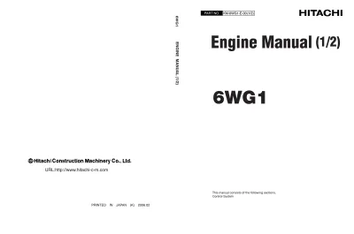 Preview: Hitachi 6WG1, 6WG1-T, and 6WG1-E Diesel Engine Service Manual OEM (P/N KM-6WG1-E-00)