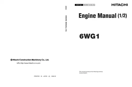 Hitachi 6WG1 engine service manual Preview image 1