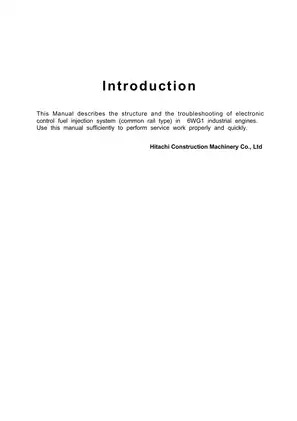 Hitachi 6WG1 Engine Control Fuel Injection System Manual Preview image 2