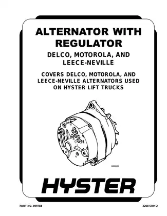Hyster C019 H300XL, H330XL, H360XL repair manual Preview image 1