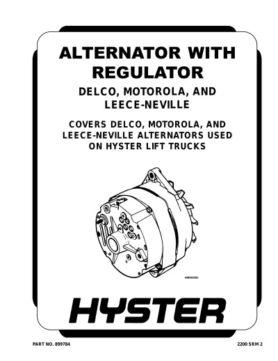 Preview: 1980–1994 Hyster H2.00-3.00XL (H40-60XL) & S2.00-3.00XL (S40-60XL) Service Repair Manual (P/N 897410)