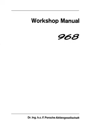 Porsche 951 workshop manual Preview image 3