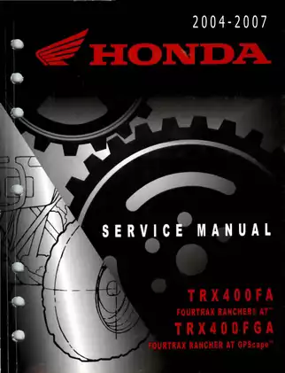 2004-2007 Honda TRX400FA Rancher Service Repair Manual Preview image 2