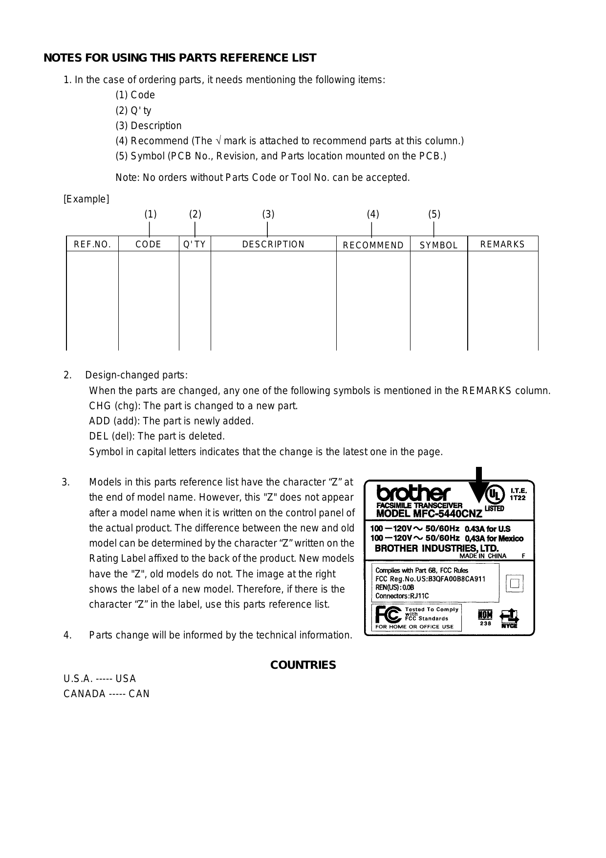 Brother MFC-5840 MFC service manual and parts list Preview image 2