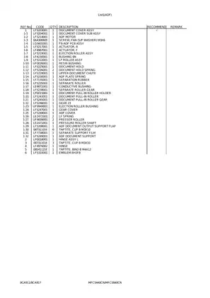 Brother MFC-5840 MFC service manual and parts list Preview image 4