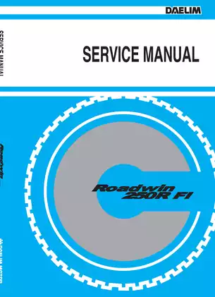 2009-2013 Daelim Roadwin 250R FI service manual Preview image 1