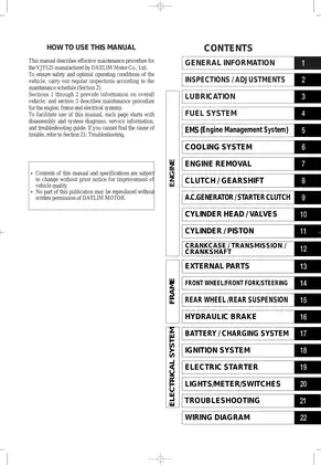 Daelim VJF125 Service Manual - Comprehensive Repair Guide Preview image 3