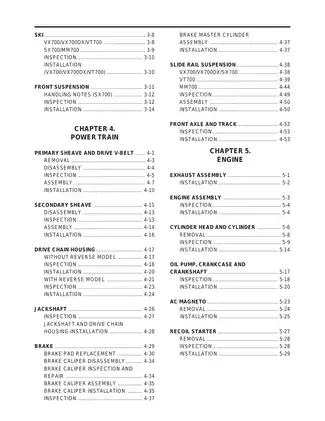 Comprehensive Yamaha VX700, VX700DX, SX700, MM700, and VT700 Service Manual Preview image 3