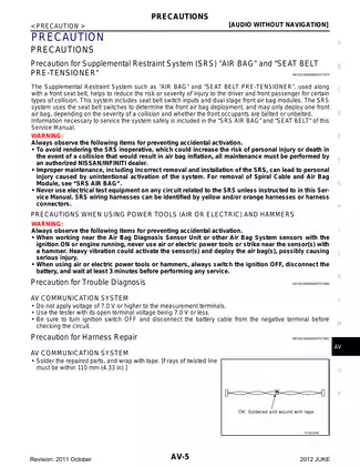 2012-2013 Nissan Juke AV Audio, Visual & Navigation System manual Preview image 5
