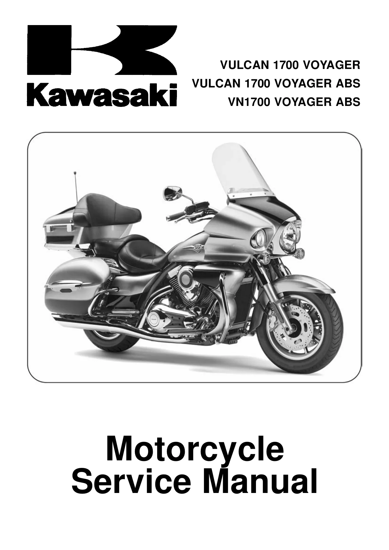 Kawasaki Vulcan 1700 Voyager ABS Motorcycle Service Manual