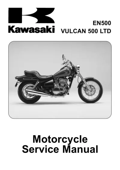 Preview: Kawasaki EN500 Vulcan 500 LTD 1996–2008 Service Manual (P/N 99924-1194-12)