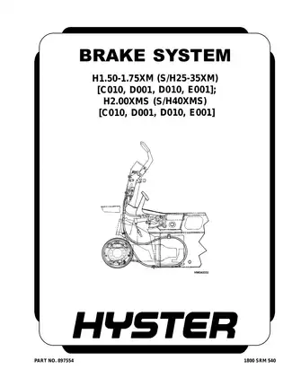 Hyster D010, S25XM, S30XM, S35XM, S40XMS forklift manual
