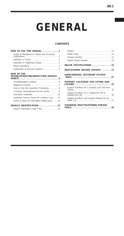 Preview: 1999–2002 Mitsubishi Pajero iO QA 1.6L, 1.8L, 2.0L Service Manual (P/N CKRE00E1, PWEE9502-I)