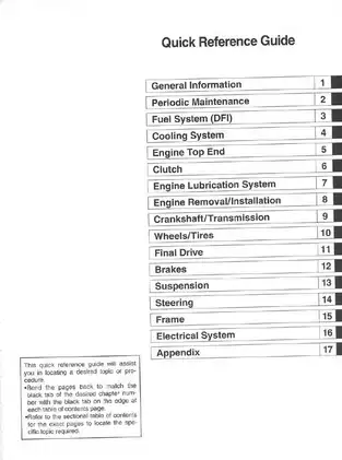 Kawasaki Ninja ZX-10R Motorcycle Service Manual Preview image 2